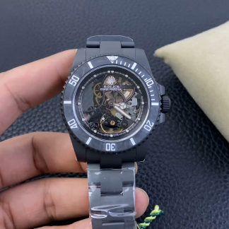 【Super Clone】Rolex Submariner Black PVD Andrea Pirlo Project 114060 Skeleton Dial 40mm