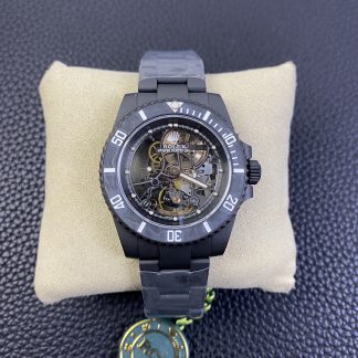 【Super Clone】Rolex Submariner Black PVD Andrea Pirlo Project 114060 Skeleton Dial 40mm