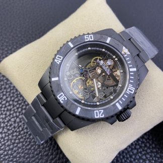 【Super Clone】Rolex Submariner Black PVD Andrea Pirlo Project 114060 Skeleton Dial 40mm
