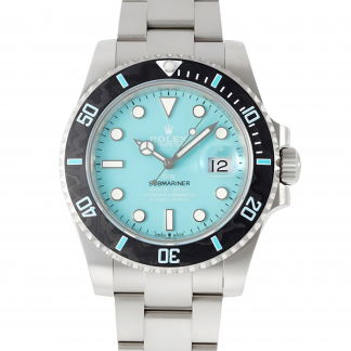 【Super Clone】Rolex Submariner Sandblasted DIWF Edition Carbon Bezel  Ice Blue Dial