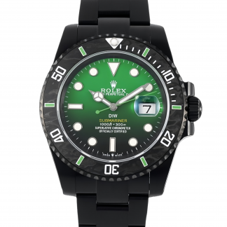 【Super Clone】Rolex Submariner 116610LV PVD-DLC Stainless Steel Carbon Fiber Bezel Green Dial