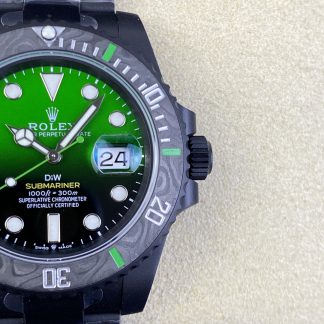 【Super Clone】Rolex Submariner 116610LV PVD-DLC Stainless Steel Carbon Fiber Bezel Green Dial