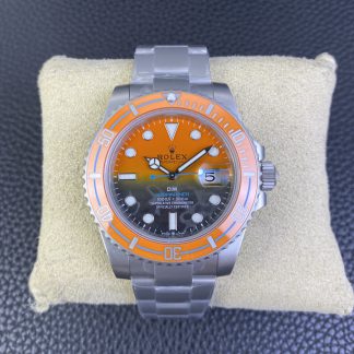 【Super Clone】Rolex Submariner DIW Persimmon Orange Black Dial Ceramic Orange Bezel
