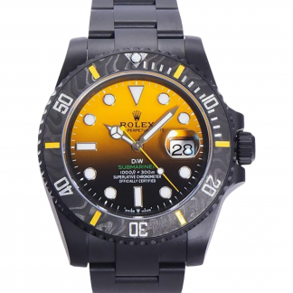 【Super Clone】Rolex Submariner 116610 PVD-DLC Stainless Steel Carbon Fiber Bezel Yellow & Black Dial