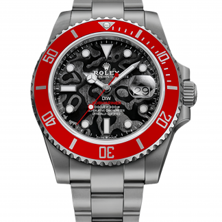 【Super Clone】Rolex Submariner DIW Persimmon Orange Black Dial Ceramic Red Bezel 116610LN
