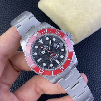 【Super Clone】Rolex Submariner DIW Persimmon Orange Black Dial Ceramic Red Bezel 116610LN