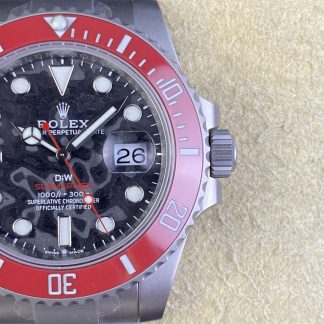 【Super Clone】Rolex Submariner DIW Persimmon Orange Black Dial Ceramic Red Bezel 116610LN