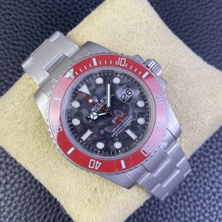 【Super Clone】Rolex Submariner DIW Persimmon Orange Black Dial Ceramic Red Bezel 116610LN