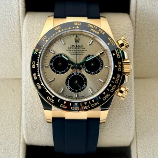 【Super Clone】Rolex Daytona Yellow Gold /Ceramic / Golden /Oysterflex m126518LN-0012