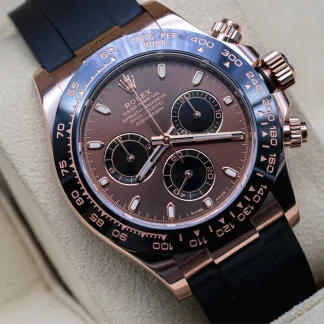 【Super Clone】Rolex Cosmograph Daytona  40mm Chocolate Dial Rose Gold  m126515LN-0010