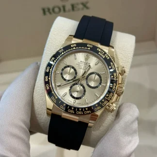 【Super Clone】Rolex Daytona Yellow Gold/ Ceramic / Black /Oysterfex m126518LN-0010