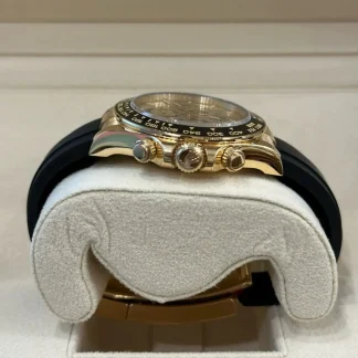 【Super Clone】Rolex Daytona Yellow Gold/ Ceramic / Black /Oysterfex m126518LN-0010