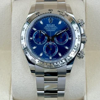 【Super Clone】Rolex Daytona White Gold/Brilliant Blue/Diamond/Oyster  m126509-0005