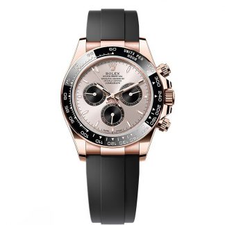 【Super Clone】ROLEX Daytona Rose Gold/Ceramic /Sundust /Oysterfiex  m126515LN-0006
