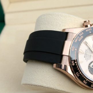 【Super Clone】ROLEX Daytona Rose Gold/Ceramic /Sundust /Oysterfiex  m126515LN-0006