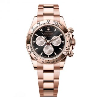 【Super Clone】Rolex Daytona 40mm Rose Gold Black Dial  m126505-0001
