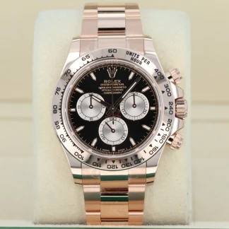 【Super Clone】Rolex Daytona 40mm Rose Gold Black Dial  m126505-0001