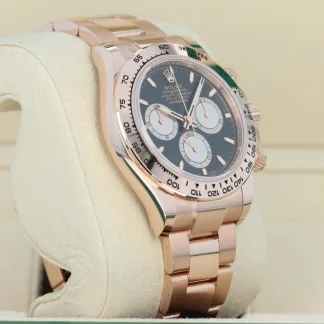 【Super Clone】Rolex Daytona 40mm Rose Gold Black Dial  m126505-0001