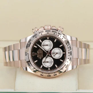 【Super Clone】Rolex Daytona 40mm Rose Gold Black Dial  m126505-0001