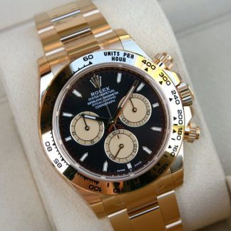 【Super Clone】Rolex Daytona "Paul Newman" 40mm Yellow Gold Black Dial  m126508-0002