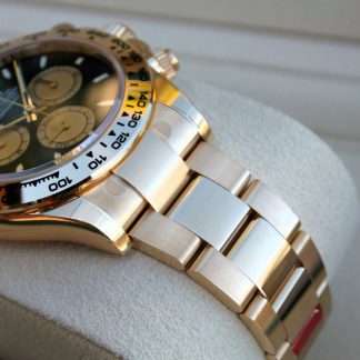 【Super Clone】Rolex Daytona "Paul Newman" 40mm Yellow Gold Black Dial  m126508-0002