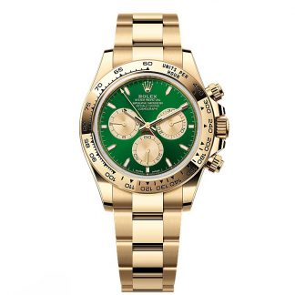 【Super Clone】New Rolex Daytona "John Mayer"40mm  Yellow Gold Green Dial  m126508-0008