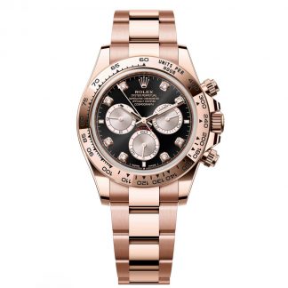 【Super Clone】RRolex Daytona Rose Gold / Black / Diamond-Set  m126505-0002
