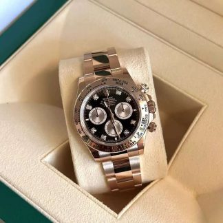 【Super Clone】RRolex Daytona Rose Gold / Black / Diamond-Set  m126505-0002
