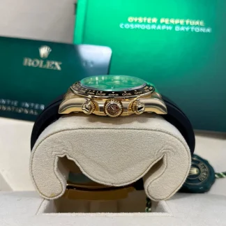 【Super Clone】Rolex Daytona Yellow Gold / Ceramic / Black / Diamond-Set / Oysterflex  m126518LN-0006