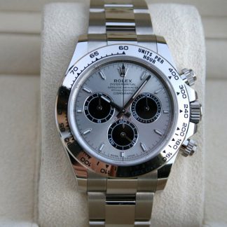 【Super Clone】Rolex Daytona 40 White Gold /Silvered/Black /Oyster  m126509-0003