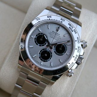 【Super Clone】Rolex Daytona 40 White Gold /Silvered/Black /Oyster  m126509-0003