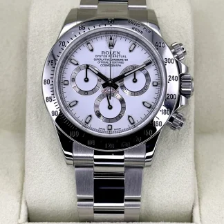 【Super Clone】Rolex Daytona 116520 White Dial Stainless steel Mens Watch