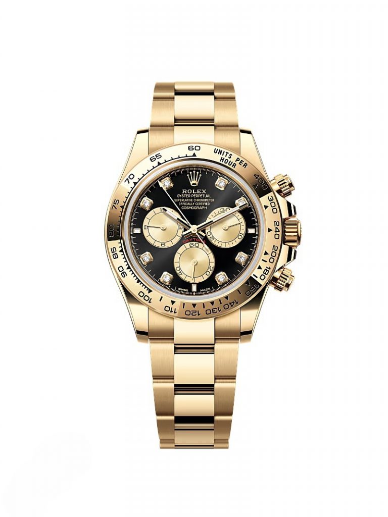 【Super Clone】Rolex Daytona Yellow Gold / Ceramic / Black / Diamond-Set / Oyster m126508-0003