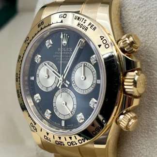 【Super Clone】Rolex Daytona Yellow Gold / Ceramic / Black / Diamond-Set / Oyster m126508-0003