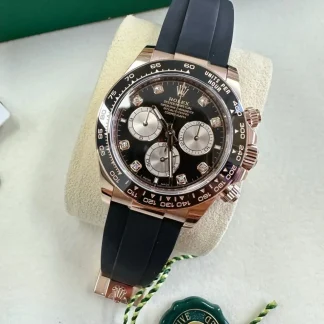 【Super Clone】Rolex Cosmograph Daytona Rose Gold Diamonds Men's Watch m126515ln-0004