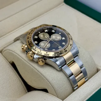 【Super Clone】Rolex Daytona 40mm Two-Tone Black Diamond Dial  m126503-0002