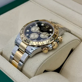 【Super Clone】Rolex Daytona 40mm Two-Tone Black Diamond Dial  m126503-0002