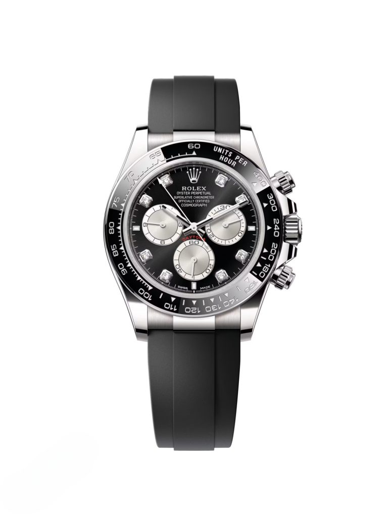 【Super Clone】Daytona White Gold / Ceramic / Black / Diamond-Set / Oysterflex  m126519ln-0004