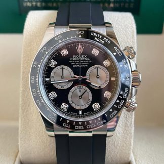 【Super Clone】Daytona White Gold / Ceramic / Black / Diamond-Set / Oysterflex  m126519ln-0004