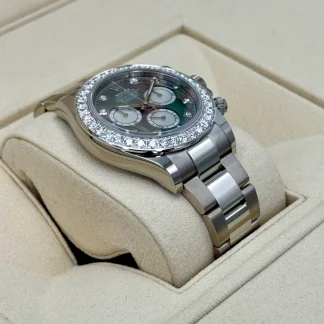 【Super Clone】Rolex Cosmograph Daytona 40mm White Gold Mother of Pearl Dial Diamond Bezel - 126579RBR
