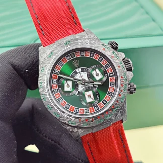 【Super Clone】Rolex Daytona DIW Carbon Lucky Player Casino Super Clone Swiss Replica Watch | Custom Made Limited Edition | 4130 Swiss Movement