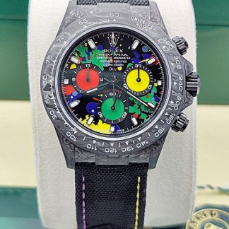 【Super Clone】Rolex Daytona DIW Carbon Motley Multicolour Dial Super Clone Swiss Replica Watch | Custom Made Limited Edition | 4130 Swiss Movement
