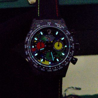 【Super Clone】Rolex Daytona DIW Carbon Motley Multicolour Dial Super Clone Swiss Replica Watch | Custom Made Limited Edition | 4130 Swiss Movement