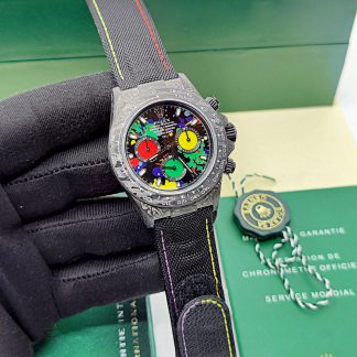 【Super Clone】Rolex Daytona DIW Carbon Motley Multicolour Dial Super Clone Swiss Replica Watch | Custom Made Limited Edition | 4130 Swiss Movement