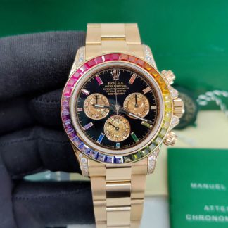 【Super Clone】RDaytona Rainbow Swiss Replica Watch | 18k Rose Gold | Ref 116595RBOW