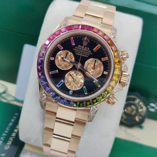 【Super Clone】RDaytona Rainbow Swiss Replica Watch | 18k Rose Gold | Ref 116595RBOW