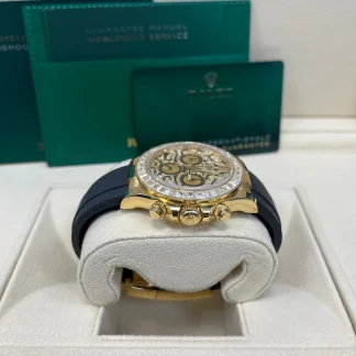【Super Clone】Rolex Daytona Yellow Gold "Eye of the Tiger" /Oysterflex 116588TBR