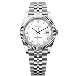 【Super Clone】RLX  Datejust 41mm 126334 White Roman Oyster Stainless Steel Mens Watch