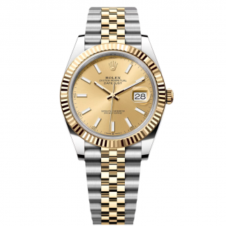 【Super Clone】RLX  Datejust 41mm 126333 Champagne Index Jubilee Steel and Yellow Gold Mens Watch