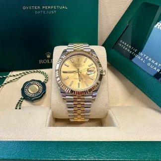 【Super Clone】RLX  Datejust 41mm 126333 Champagne Index Jubilee Steel and Yellow Gold Mens Watch
